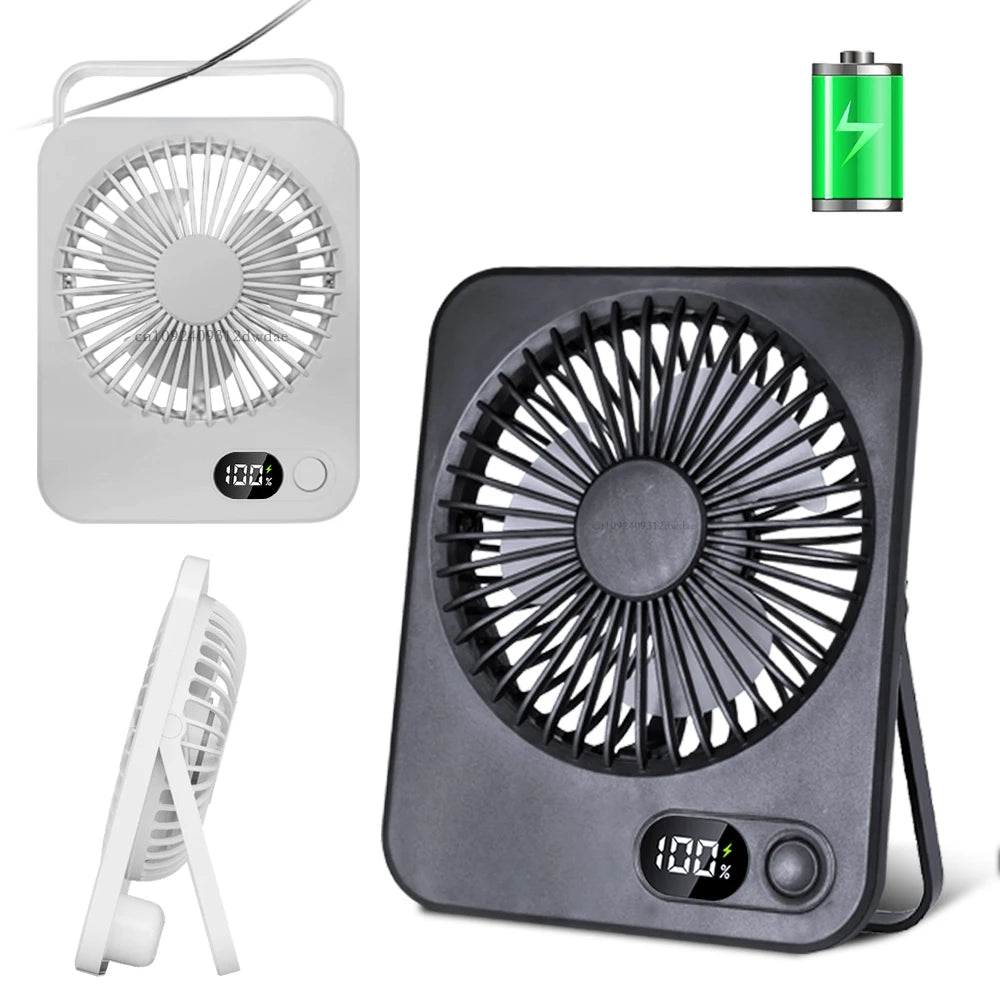 Mini ventilateur portable USB, ventilateur de bureau rechargeable, ventilateur de table pour bureau, ventilateur mural 5 vitesses, ventilateur de bureau, ventilateur portable pour étudiants, bureau, maison
