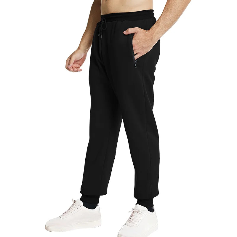 Nouveau Pantalon de Survêtement Homme, Poches Latérales Zippées, Jogging Sport Décontracté, Taille Élastique, Ample, pour le Fitness et la Gymnastique