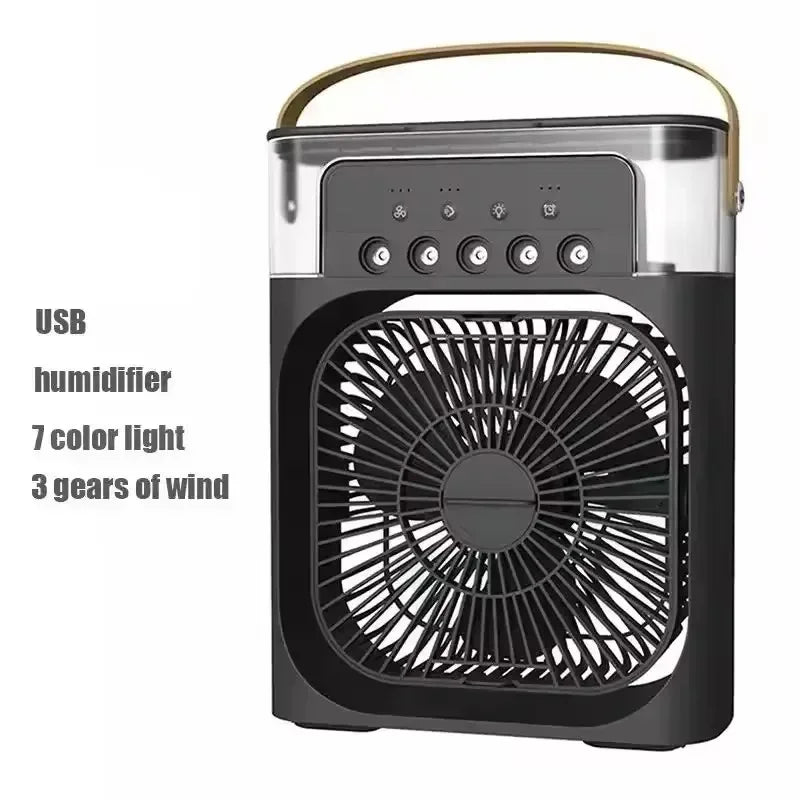 Ventilator Tragbarer Luftkühler Klimaanlage Luftbefeuchter mit 500 ml Wassertank Leiser Nebel-Wassersprühventilator für Zuhause, Zimmer, Camping, Auto, Büro