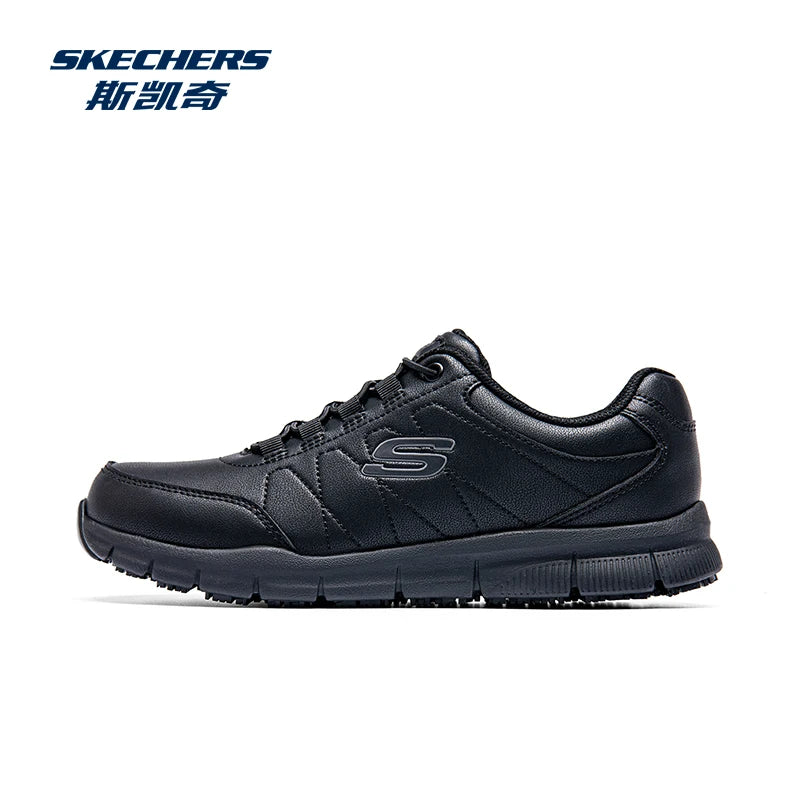 Skechers Chaussures Décontractées pour Hommes en Cuir, Baskets à Semelle Souple, Légères, pour la Course, l'Athlétisme, le Jogging et la Marche