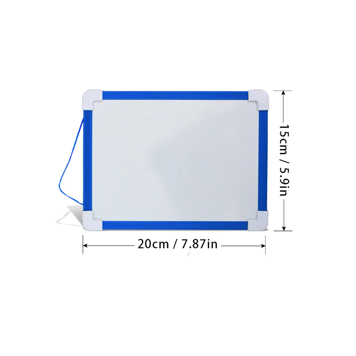 Tableau blanc magnétique pour enfants 20.5*15.6cm, 5 couleurs de cadre, mini tableau de dessin effaçable à sec, petites ardoises suspendues avec stylo