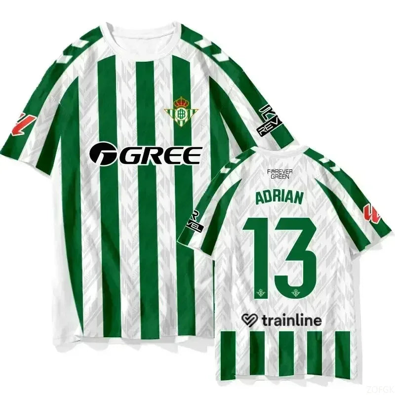 T-shirt d'entraînement de football estival, maillot de joueur de football pour adultes et enfants, vêtements de sport à séchage rapide, t-shirts Y2K décontractés, nouvelle col