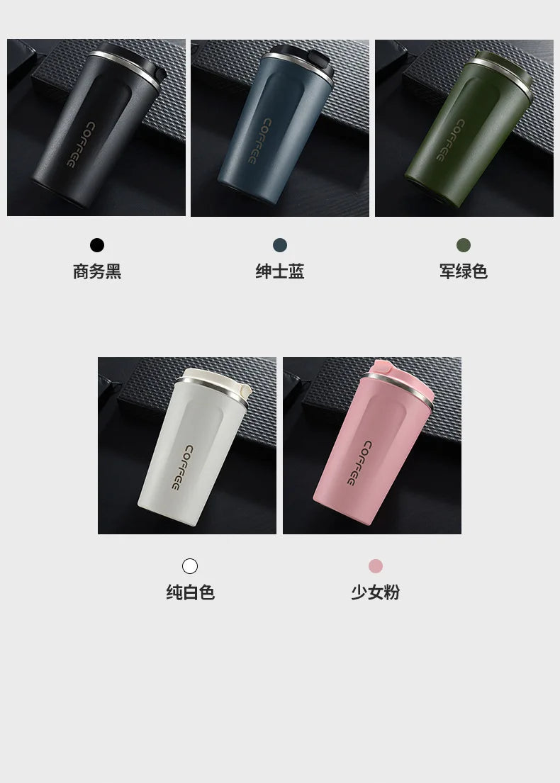 Tasse à café Thermos 380/510 ml en acier inoxydable avec affichage de la température, bouteille d'eau isolée, flasque sous vide.