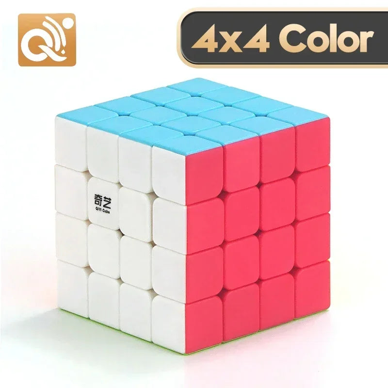 QIYI Cube Magique Vitesse 2x2 3x3 4x4 5x5 6x6 7x7 Autocollants Noirs Casse-tête Cube Magique Jouets Éducatifs Enfants
