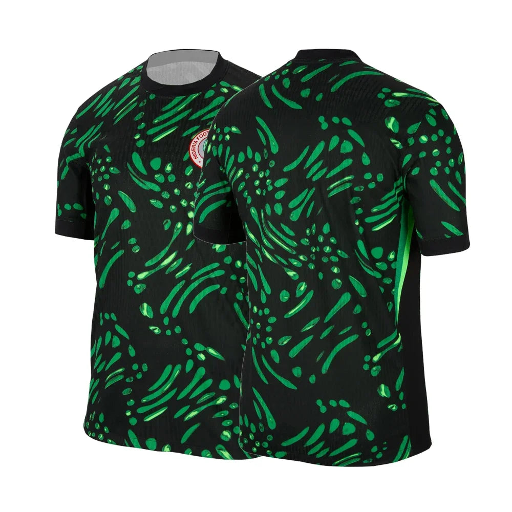 2025 Fußballtrikot Nigeria 2024 Auswärtstrikot Herren Damen Shirts Sport Freizeit 3D-gedruckt Atmungsaktiv Schnelltrocknend Übergroße Kleidung