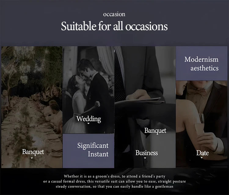 high quality 3 Piece Checkered Suit Set dark blue Stylish Business Office Wedding Formal Outfit Elegant full man dinner suit