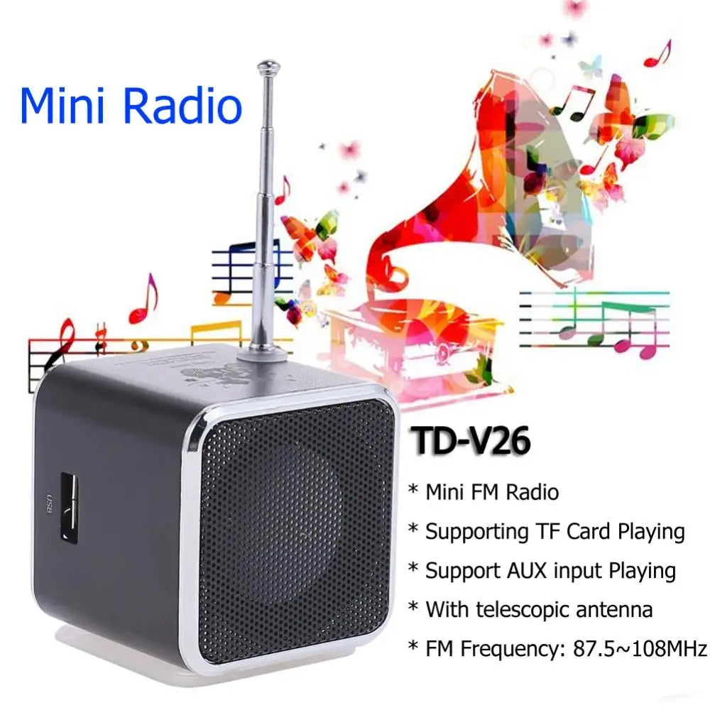 TDV26 Mini Tragbarer Lautsprecher SD TF-Karte FM Radio AUX Stereo Musik MP3-Player Bluetooth Lautsprecher für PC Computer Handy