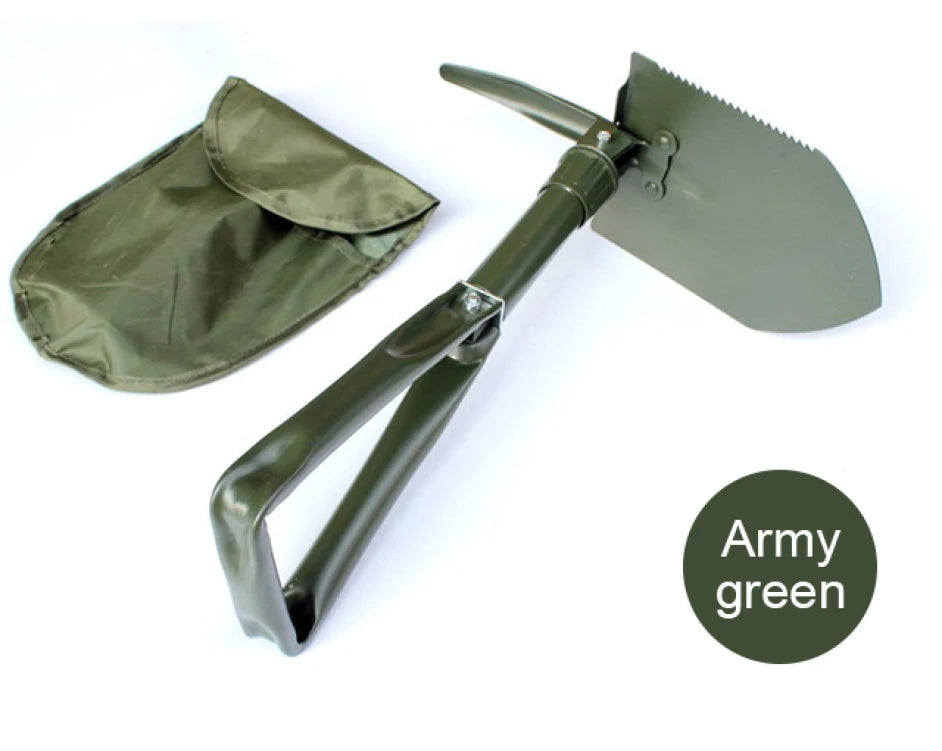 Outdoor 3-in-1 Foldable Shovel Portable Multifunctional Camping Shovel with Bag for Hiking, Off-roading DIY Projects At Home