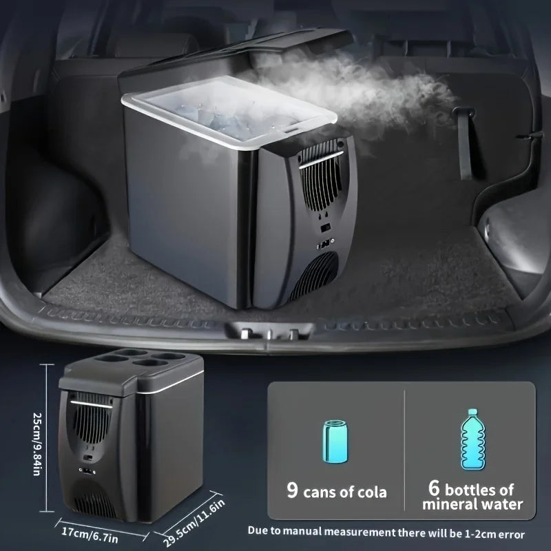 Tragbarer 12V Auto-Kühlschrank Gefrierschrank Heizung Kühlbox Reisekühlschrank 6L Mini Auto Gefrierschrank Kühler Wärmer Elektrischer Kühlschrank Amag