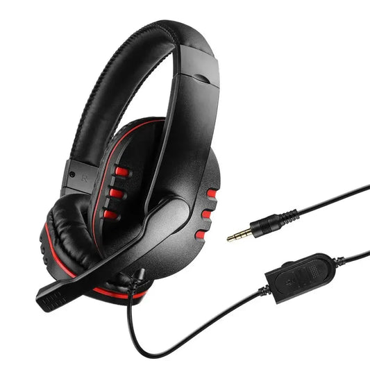 Kopfhörer 3,5mm Kabelgebundenes Gaming Headset Ohrhörer Musik für PS4 Playstation 4 Spiel PC Chat Computer mit Mikrofon