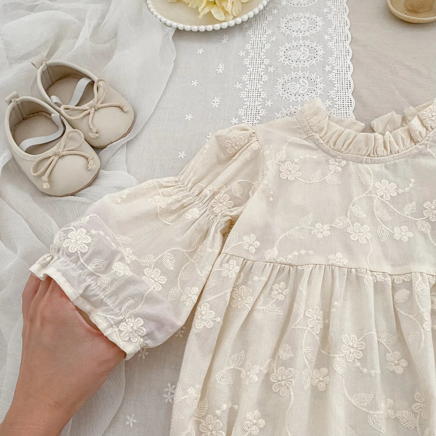 Nouvelle robe de sœur automne 0-6 ans, robe de soirée pour fille, barboteuse brodée pour bébé fille, robe de princesse en coton pour enfants, fête d'anniversaire de sœur