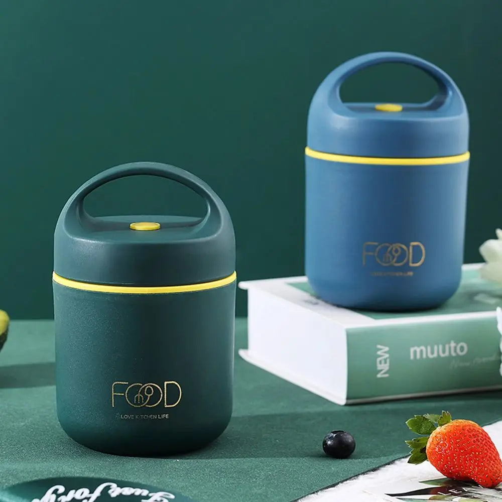 304 Edelstahl Vakuum Thermo Brotdose Speisewärmer Suppenbecher Thermobehälter Bento Box Isolierte Lunchtasche für Studenten