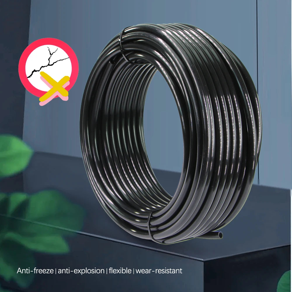 Tuyau d'arrosage PE 50-5m 1/4'' 5/8mm 3/8" 1/2'' pour jardin, système d'arrosage automatique DIY gratuit, dispositif de canal d'irrigation goutte à goutte perforant
