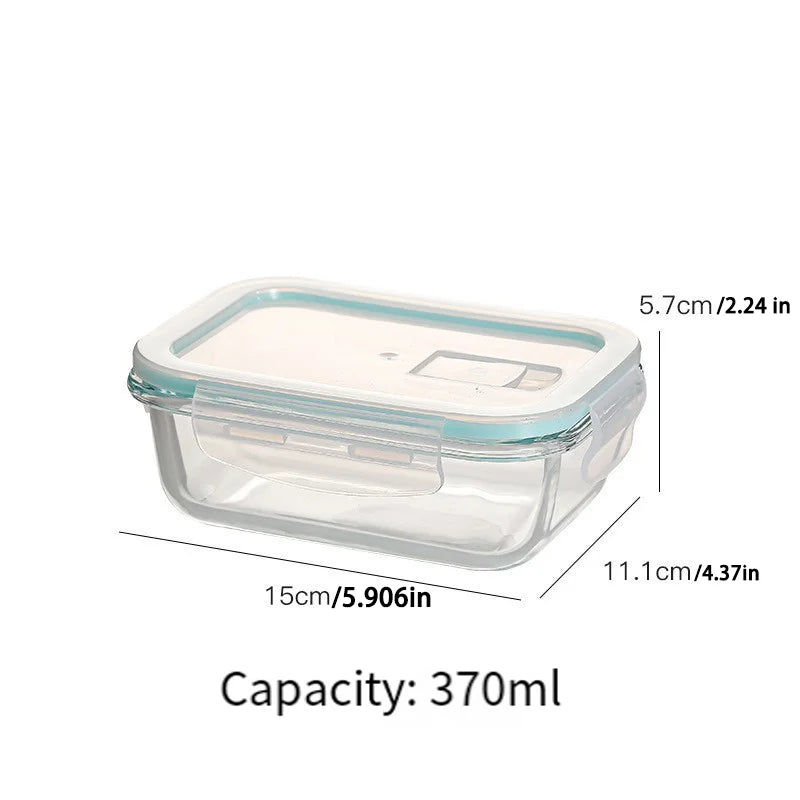 Boîte alimentaire en verre, préparation de repas, boîte à lunch hermétique, compatible micro-ondes, four, congélateur et lave-vaisselle