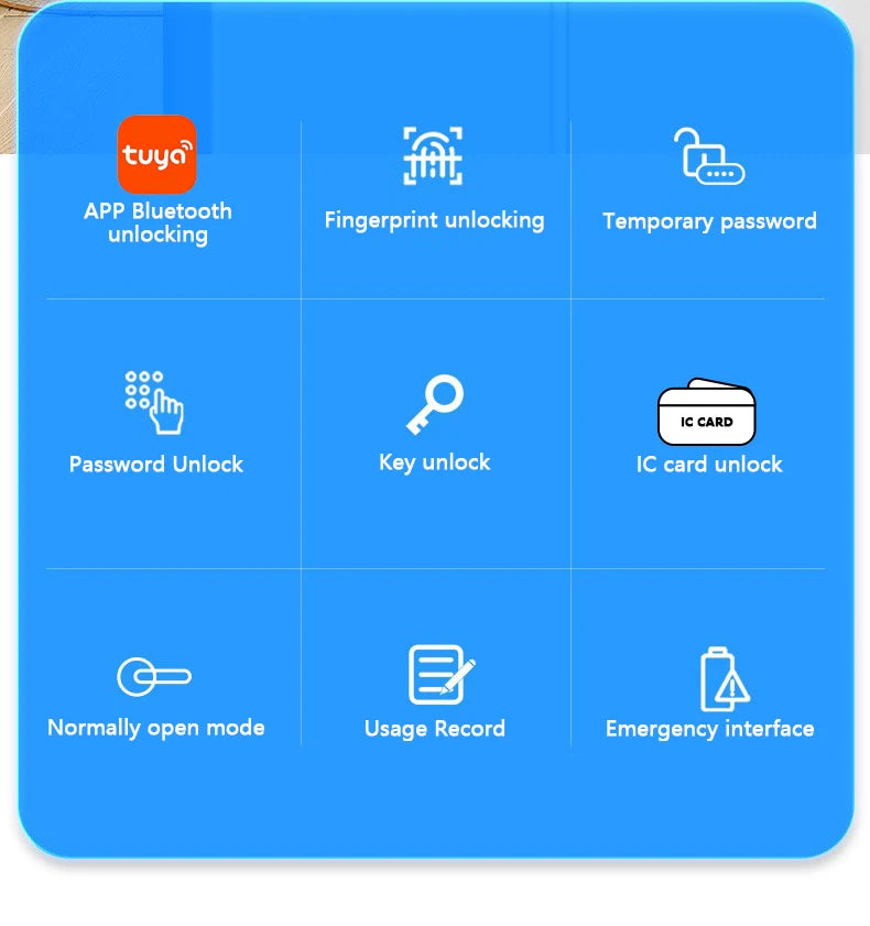 Serrure intelligente CDOK 2025 Nouvelle M6 Tuya Bluetooth, serrure de porte, serrure à empreinte digitale, serrure à mot de passe, méthodes de déverrouillage multiples