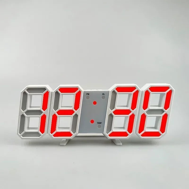 Produkte kaufen Uhr 3D LED Digital Wecker Wanduhr Zeit/Datum/Temperatur für Zuhause/Küche/Büro Uhren Deko Garten