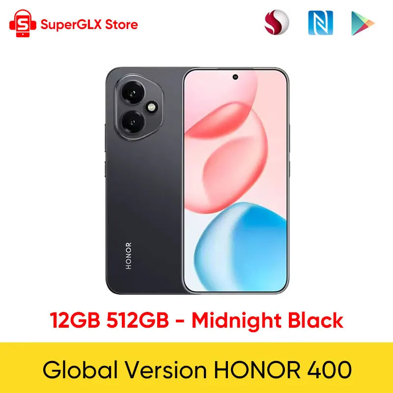 Original Neue Globale Version HONOR 400 5G Smartphone Snapdragon 7 Gen 3 6,55" 120Hz AMOLED Display 200MP 6000mAh 80W SuperCharge