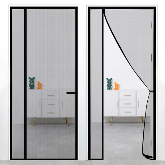 DTGJ Magnetic Door Screen,Black Side Door Magnetic Mosquito Net,Insect Proof Flight,Summer and Kitchen Indoor Invisible Net