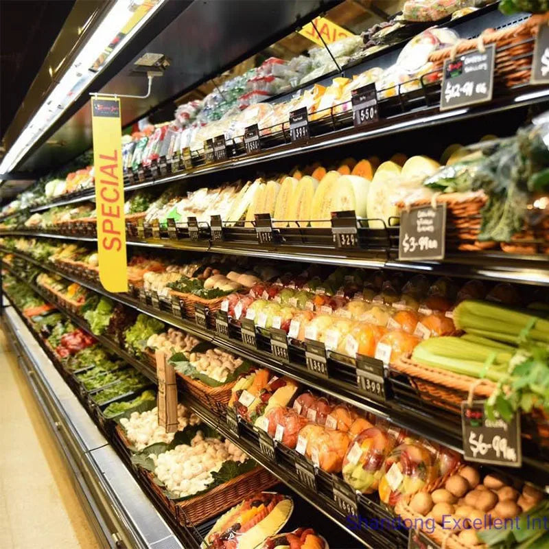 Kundenspezifischer kommerzieller Gemüse-Obstkühler Multideck Offener Kühlregal Kühlschrank