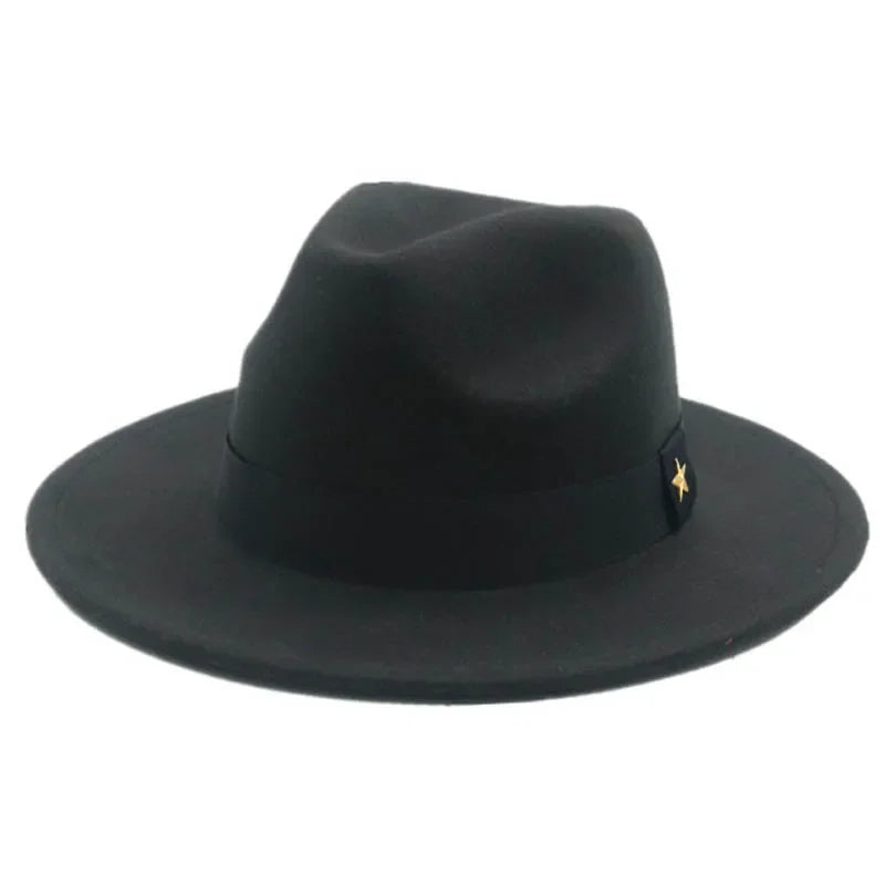 Chapeau Fedora Femme Chapeaux d'hiver pour femmes Bande de ruban Chapeau homme Large bord Classique Beige Mariage Eglise Chapeau melon Nouvelle casquette chapeau femme