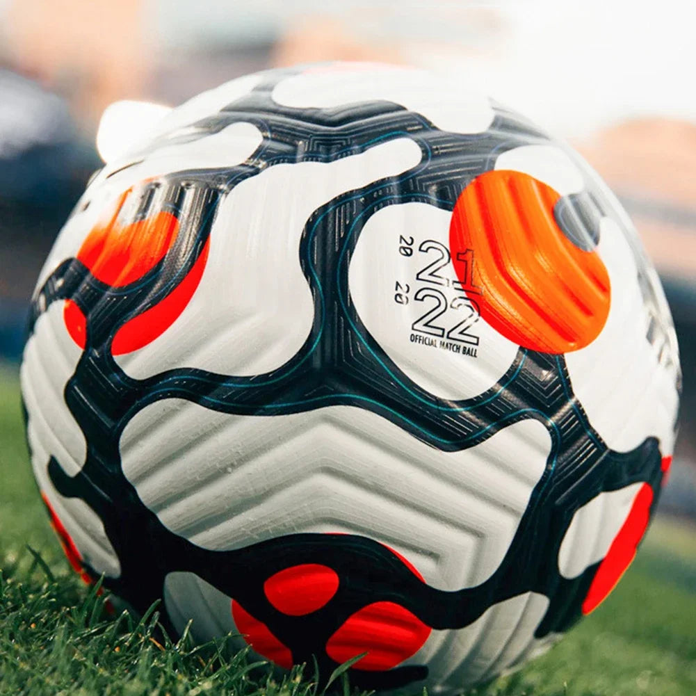 Ballons de football professionnels taille 5, en cuir, cousus à la machine, pour enfants et adultes, pour l'entraînement sportif en extérieur