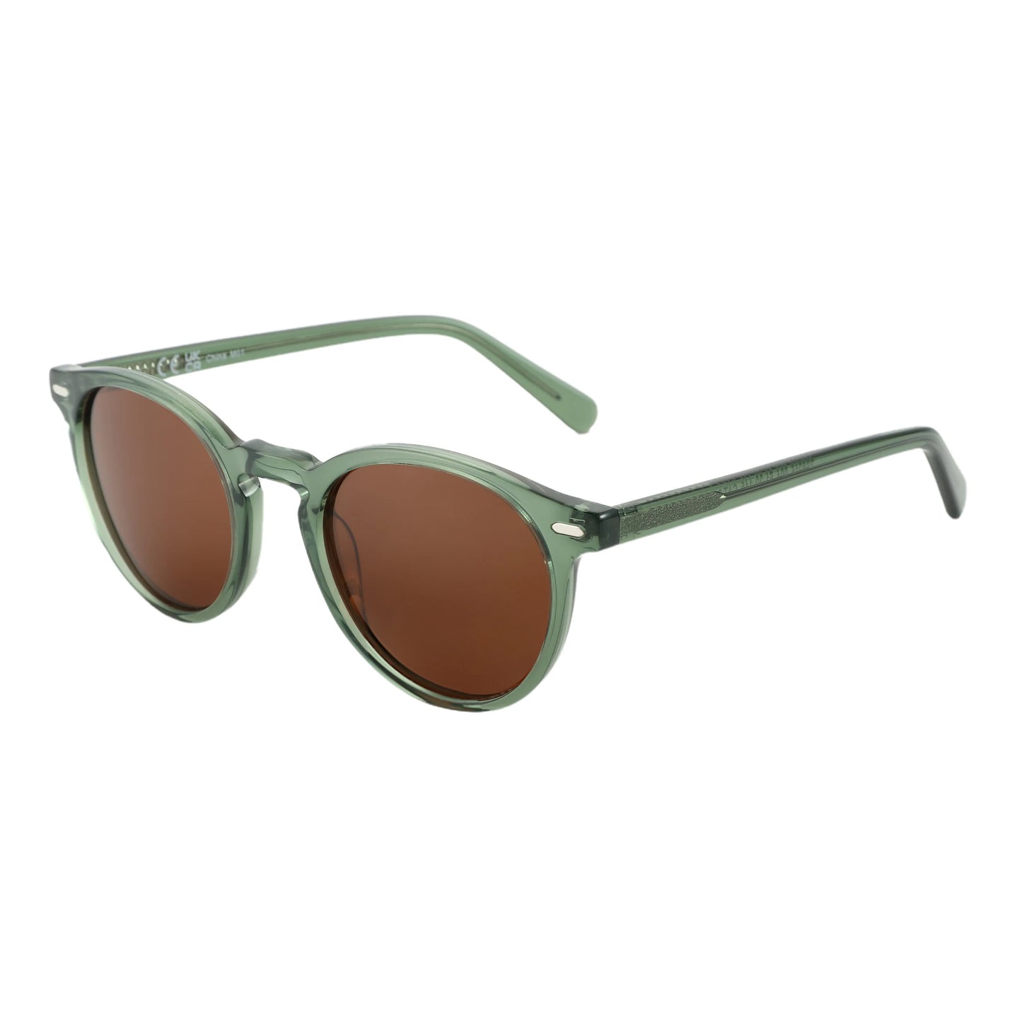 ZENOTTIC Beliebte runde Korrekturbrille für Outdoor-Enthusiastinnen, Azetat, polarisiert, UV400, Gleitsicht