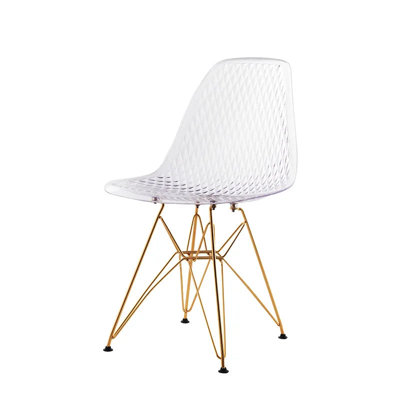 Nordic Transparent Eames Plastic Dining Bar Chair for Cafe Negotiation Simple Wholesale Seating