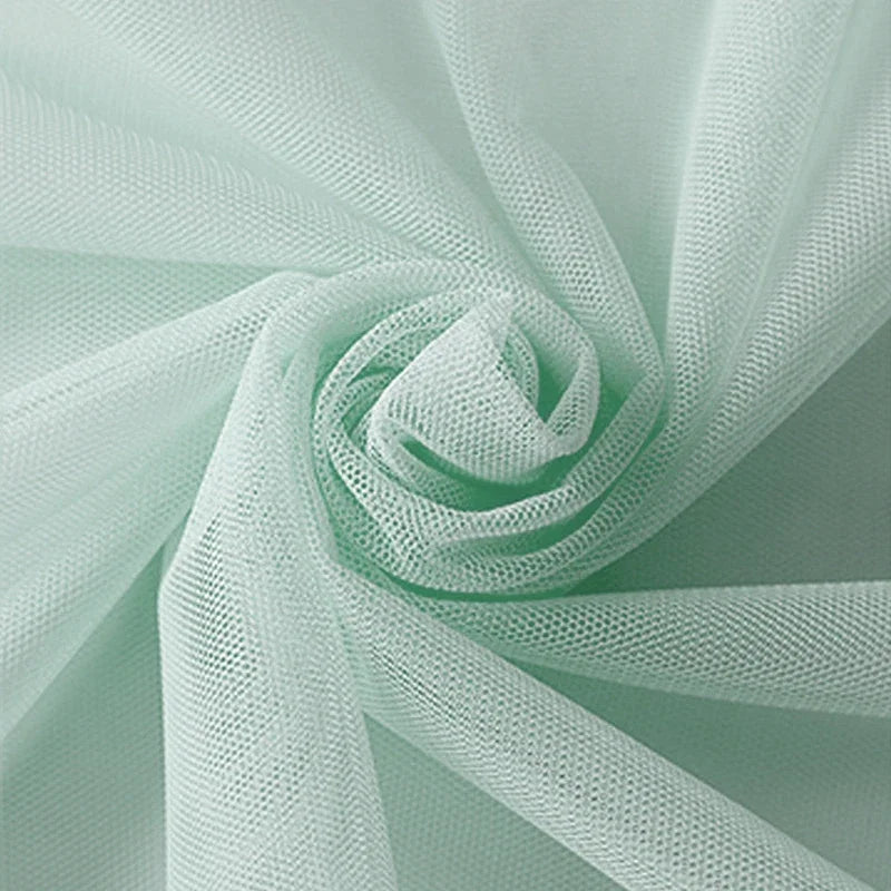Tissu de Tulle à Mailles Douces Encrypté pour Coudre Décorations de Mariage Rideaux Moustiquaires Robe de Mariée Tissus de Couture DIY1m/5m/10m