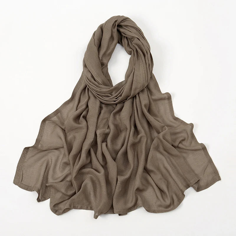 Neuer 170*70cm muslimischer Modal Hijab Viskose-Baumwoll-Schal für Frauen, einfarbig, Kopftuch, islamischer Turban, Haarband, Schleier
