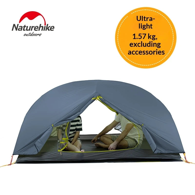 Naturehike Mongar UL BASE PRO 123 People Tent Trekking Backpacking Shelter Tent 20D Nylon Waterproof Ultralight Outdoor Camping