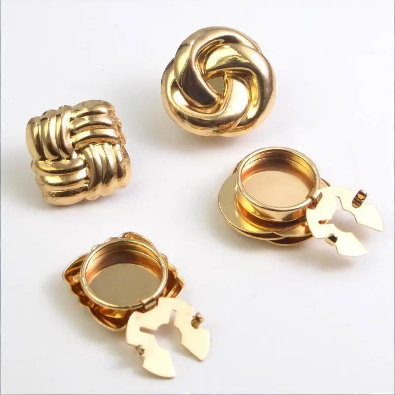 【MAX-22】2PCS Cache-boutons Boutons de Manchette pour Hommes et Femmes Mode Alliage Chemise Manche Collier Clips Accessoires de Décoration