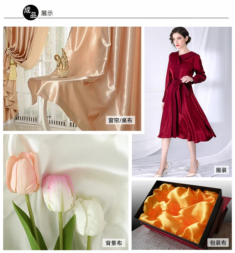 0.5m/1m/5m Satin Lining Fabric For Sewing Dress Lining,Pajamas,Decoration Cloth Tablecloth Decorative Fabric Handmade DIY Fabric