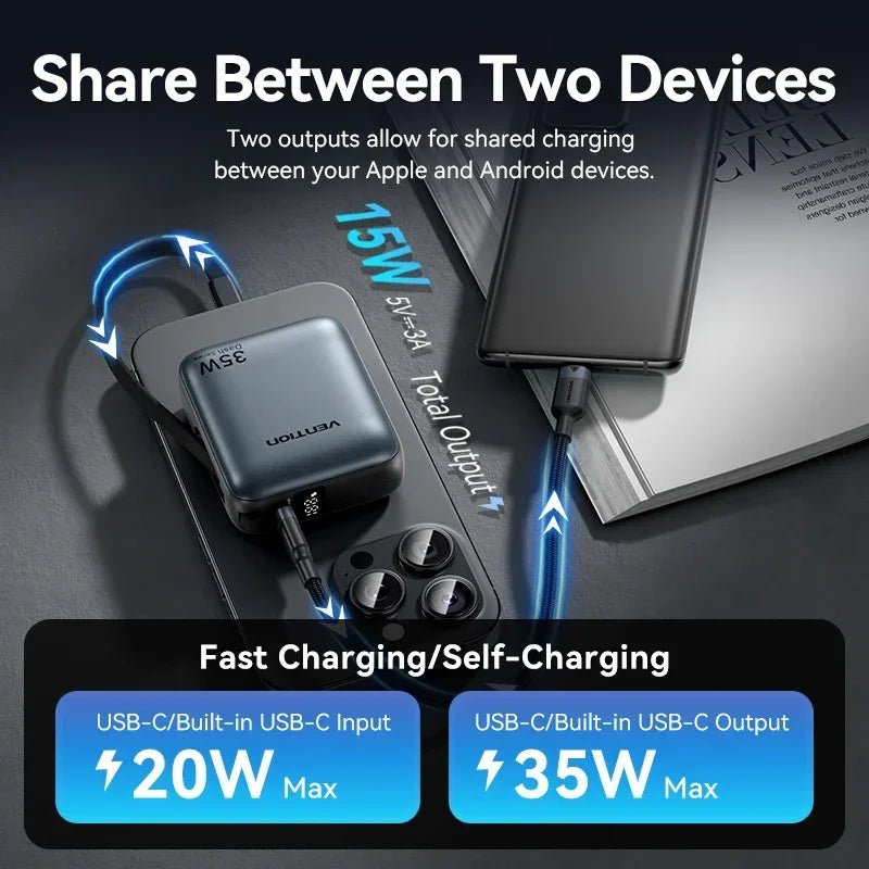Vention CCC 10000mAh 35W Power Bank Schnelles Laden Tragbare Mini 3C PowerBank für iPhone 17 Xiaomi Externe Ersatzbatterie Ladegerät