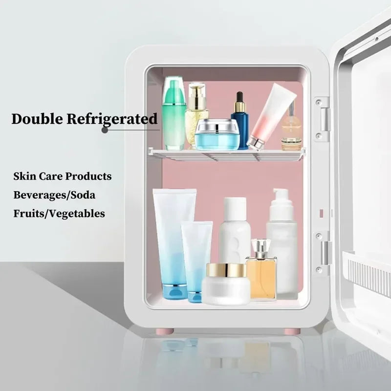 6L Auto Mini Kühlschrank Schönheitskosmetik Maske Make-up Hautpflege Kühlschrank Halbleiter USB Beheizter Kühl-Dormitory-Kühlschrank