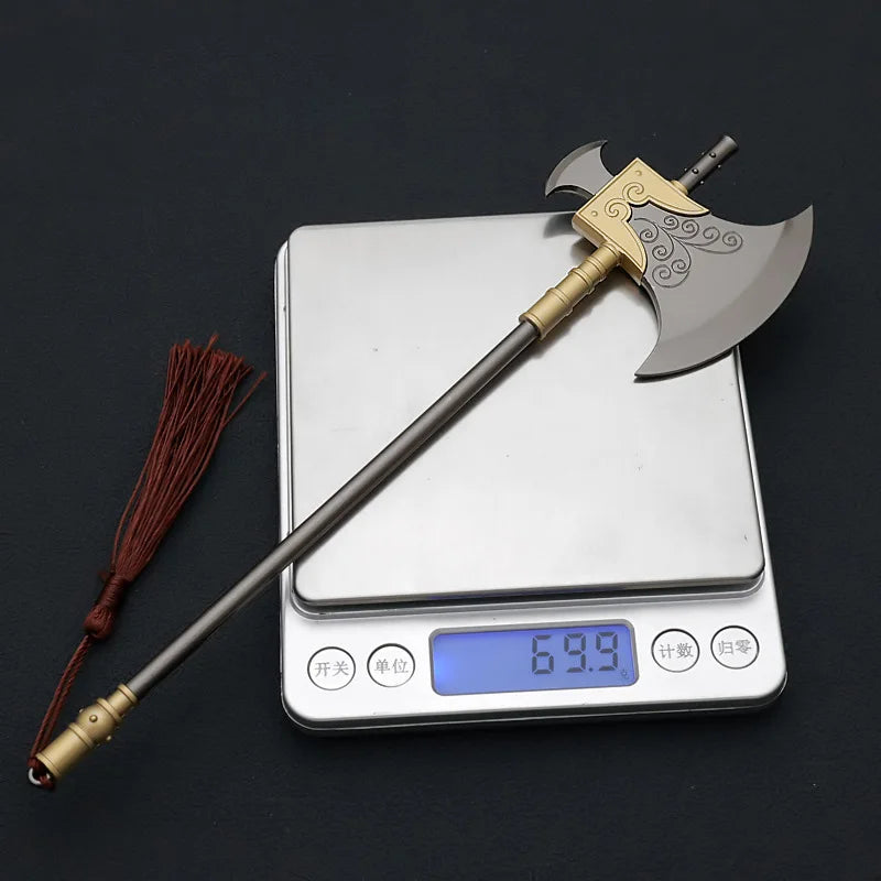 1 Real Water Margin Movies Periphery Weapons The Urgent Vanguard Axe 22cm Uncut Knife Metal Model Ax Cosplay Ax Gift Boys' Toys