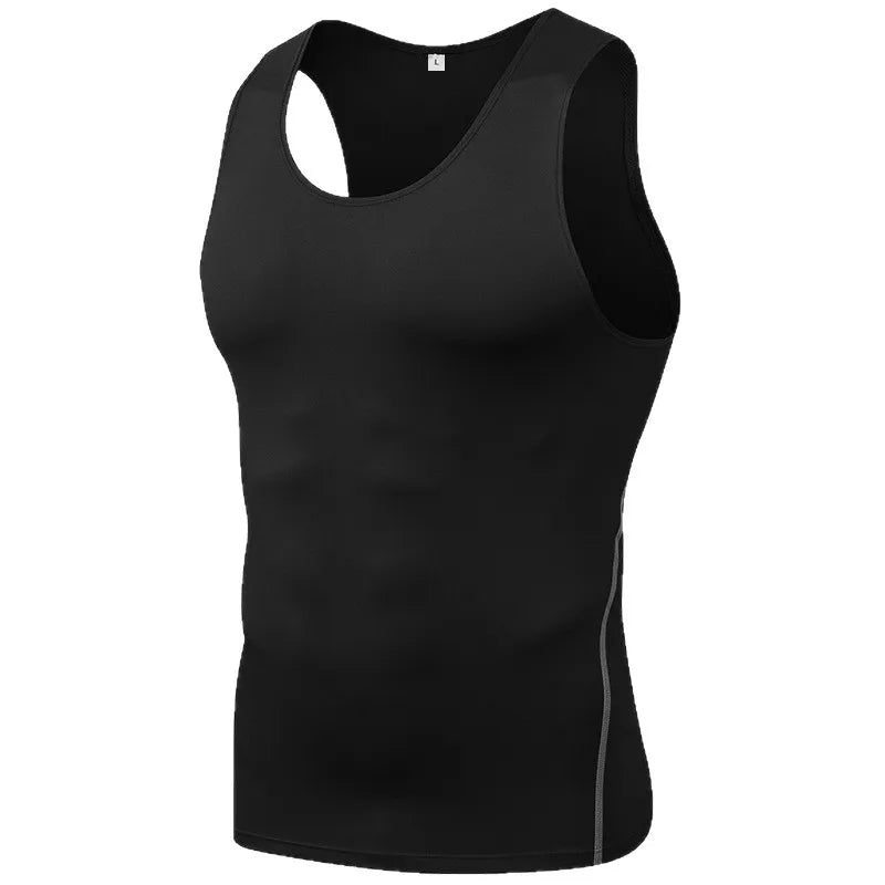 Herren Kompressionsshirt Ärmelloses Tanktop Herren Schnelltrocknend Workout Fitness Gym Baselayer Unterhemd Bodybuilding Laufweste