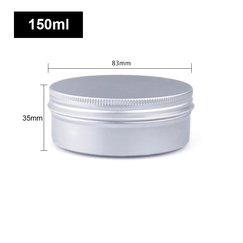 5 ml 10 ml 15 ml 30 ml 50 ml 80 ml round aluminum box tin can screw lid storage scented candle lip balm oil empty jar 10 pcs