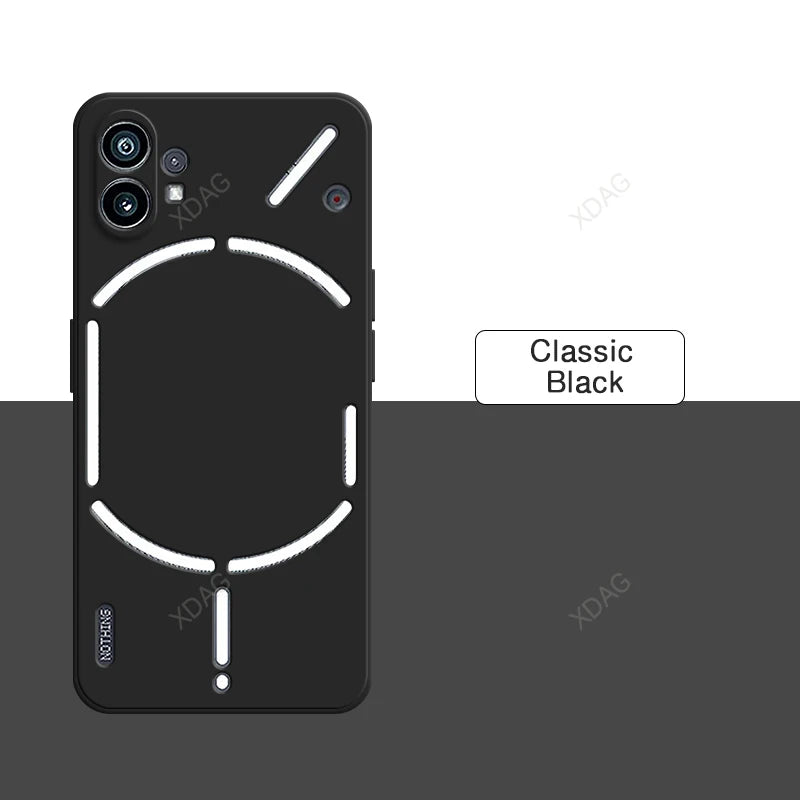 Coque de téléphone pour Nothing Phone (1) 1 One 5G A063 Housse de protection arrière en silicone liquide d'origine de haute qualité simple et tendance avec protection d'appareil photo