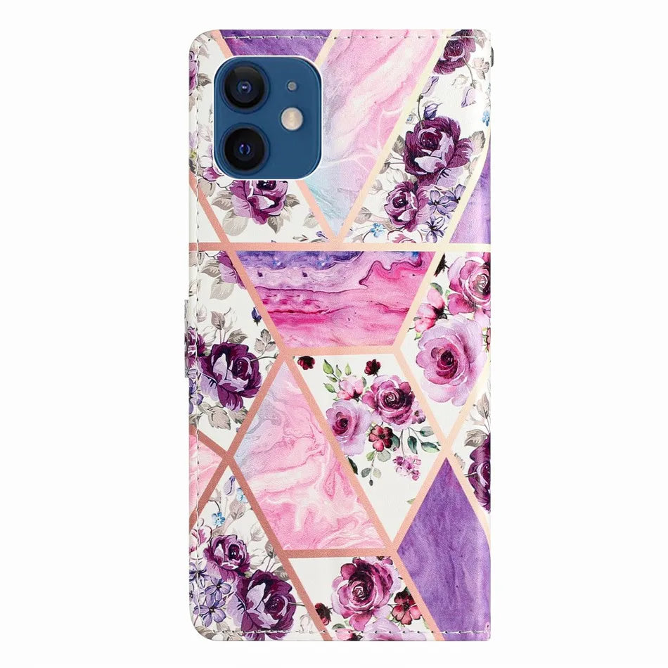 Joli étui à fleurs peintes pour Samsung Galaxy A03 A04S A05 A05S A06 A13 A14 A16 A23 A24 A25 A34 A35 A36 A52S A53 A54 A55 5G Coque