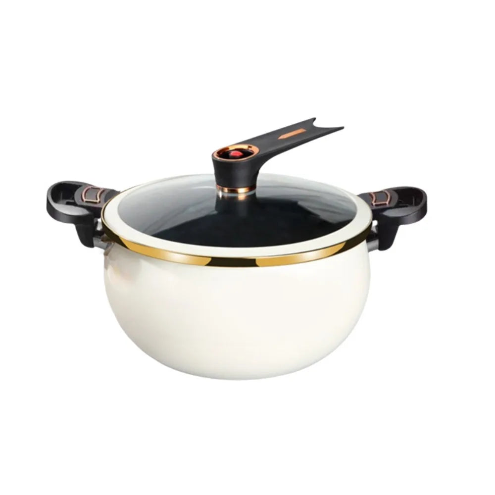 Multi-Functional 7 L Chubby Micro-Pressure Pot Large Capacity Universal Soup Pan Visible Cover Non-Stick Stew Pot Stove
