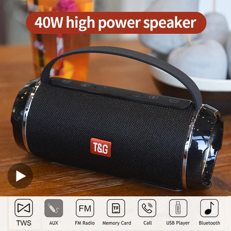 Kabelloser Subwoofer Tragbarer Bluetooth Lautsprecher Radio FM Wasserdichte Soundbox Musik Caixa De Som Coluna Blootooth Bass Hifi Bocina