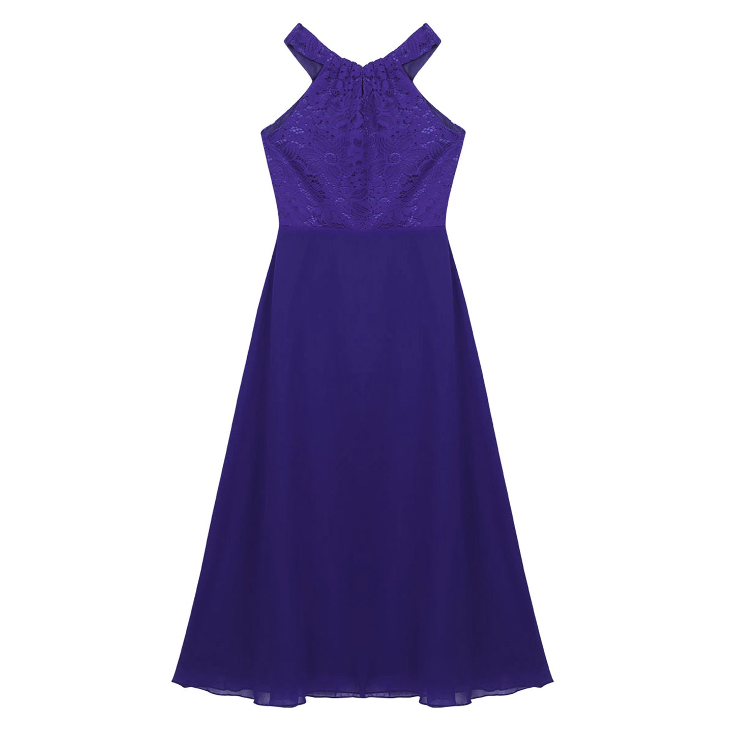 Robe de demoiselle d'honneur en mousseline florale avec découpe au dos pour enfants, tenue de fête d'anniversaire ou de mariage pour filles