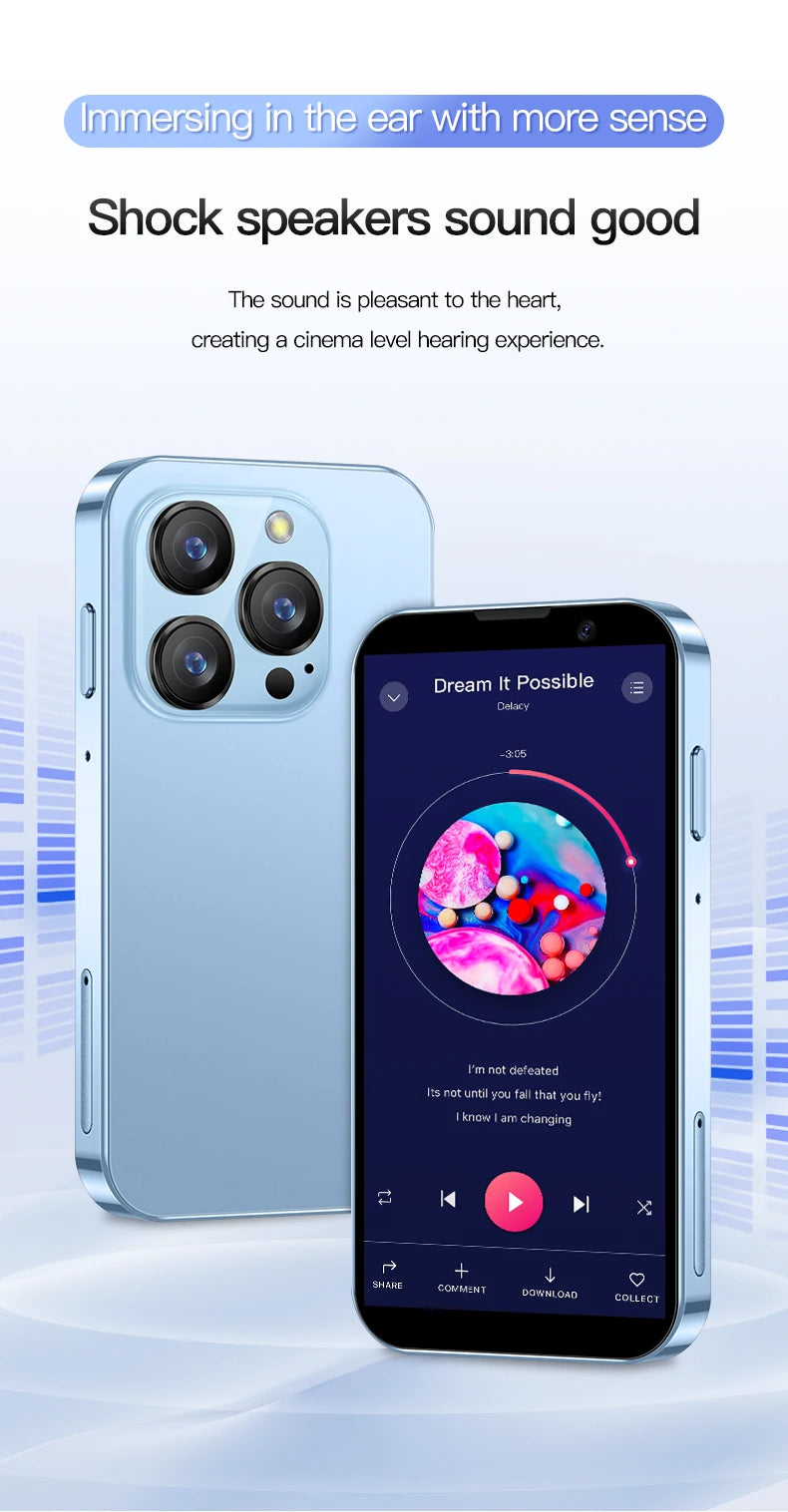 Mini Smartphone SERVO 16SE 16 Go ROM Android 9.0 Wifi Double SIM Veille Play Store 3G WCDMA Petit Téléphone Portable Intelligent 3.0" Nouvelle Version