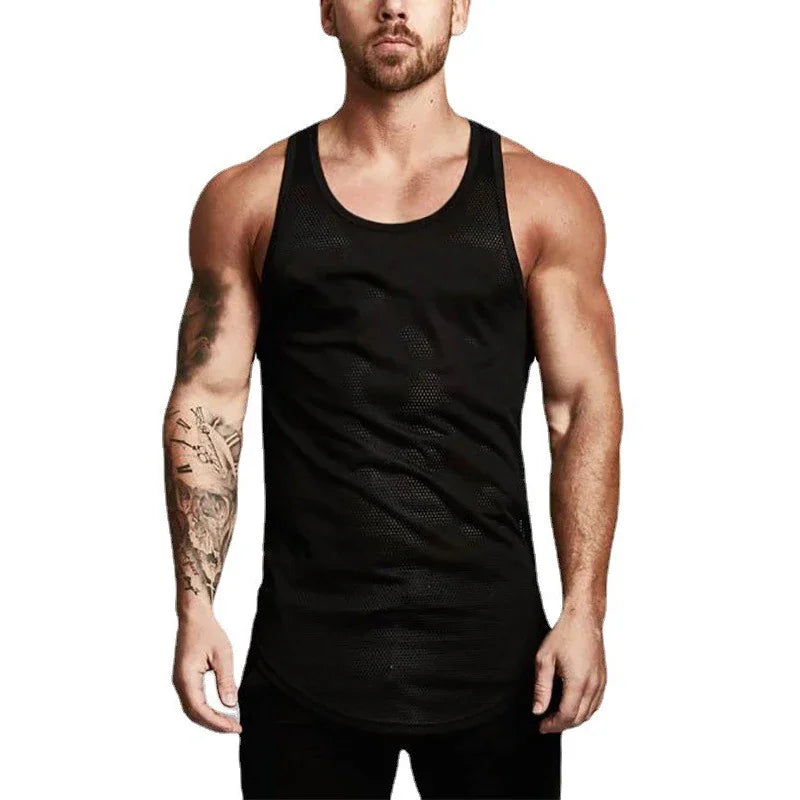Débardeur de course pour hommes, été, sport, gilet de gym, séchage rapide, débardeur d'entraînement, maillot de corps, chemise sans manches de fitness musculation pour homme