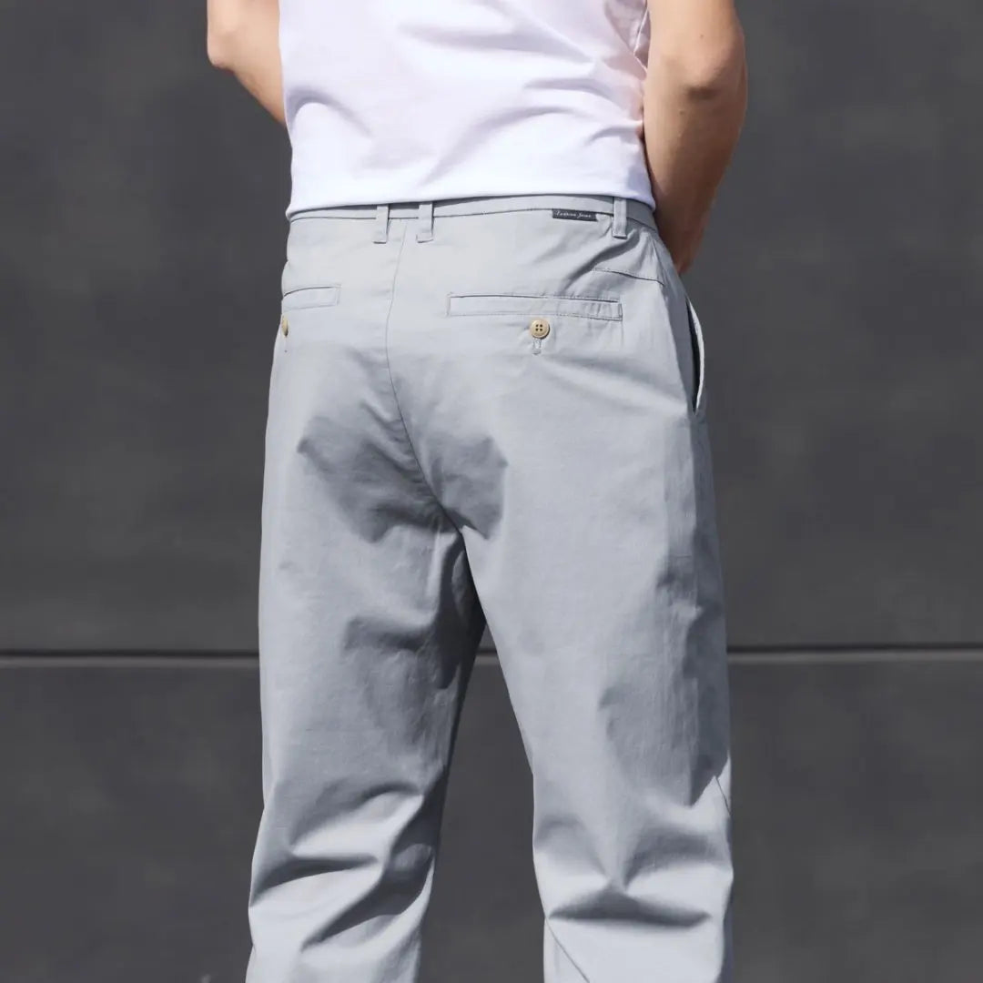 2025 Stretch Herrenhose Straight Fit Baumwolle Golfhose Herren Frühling Sommer Anzughose Büro Arbeit Freizeit Schwarz Marineblau Khaki