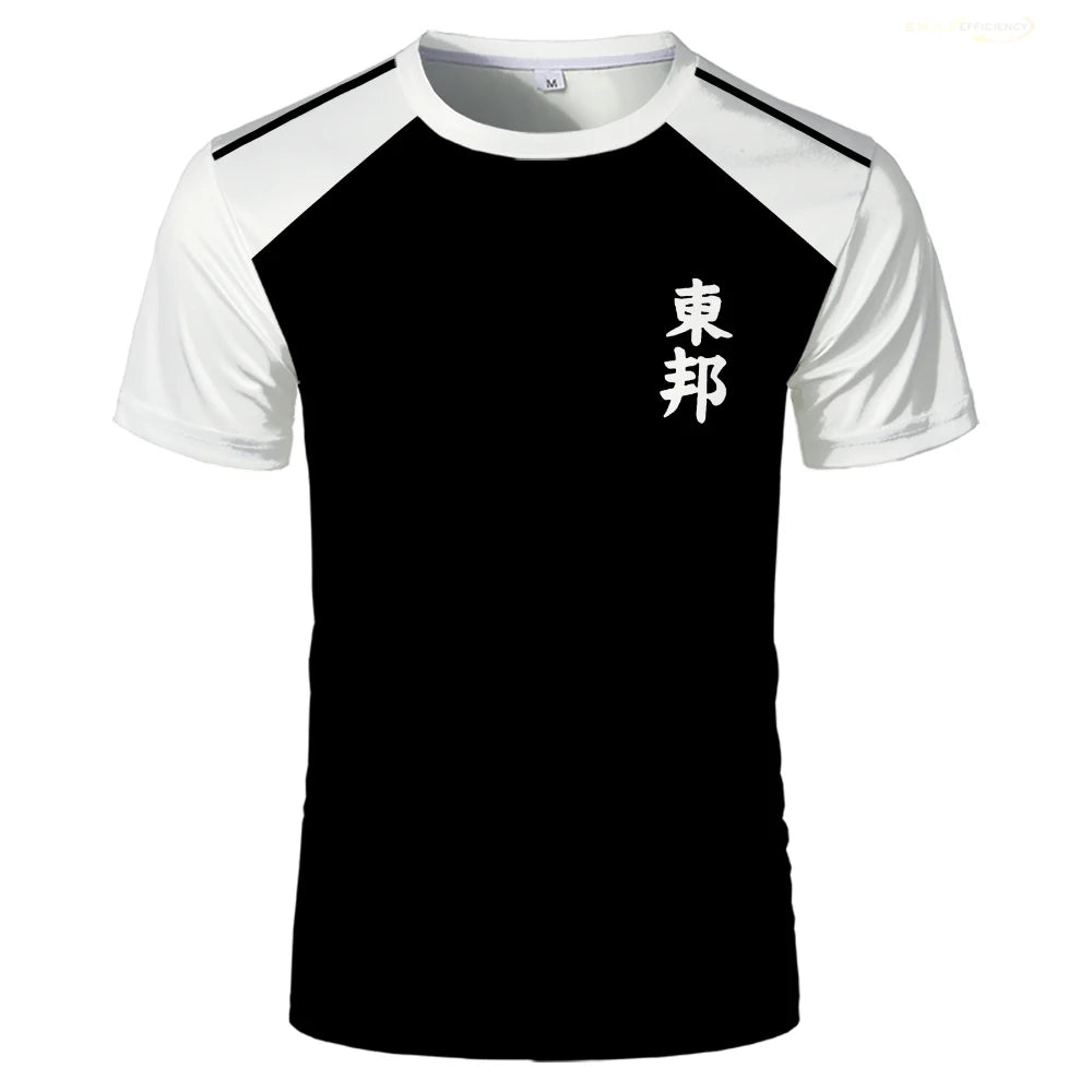 Captain Tsubasa Anime Tshirt Hyuga Animation Cosplay Short-sleeved 3D Printed Football Jersey T-shirts Mens Designer Clothes
