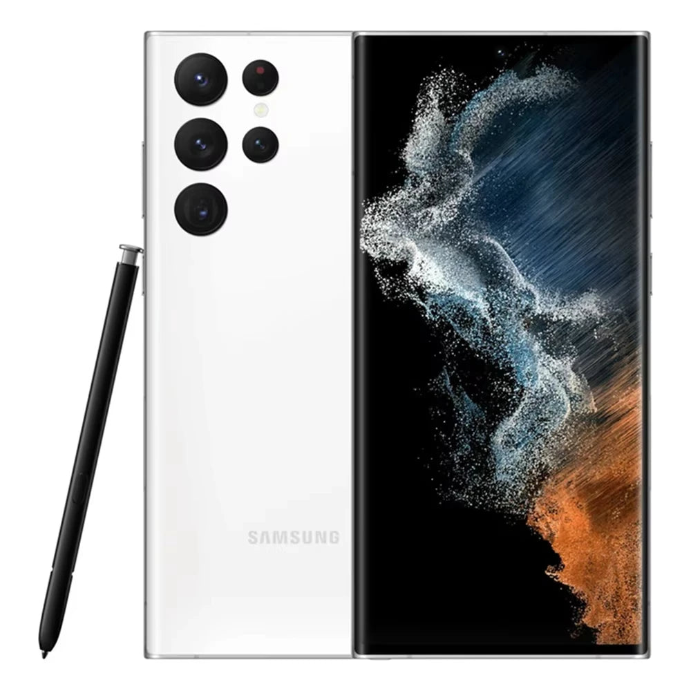 Samsung Galaxy S22 Ultra 5G S908U1 Caméra 8K Écran 6,8 pouces 128 Go Téléphone original déverrouillé S22U Version US Téléphone portable reconditionné