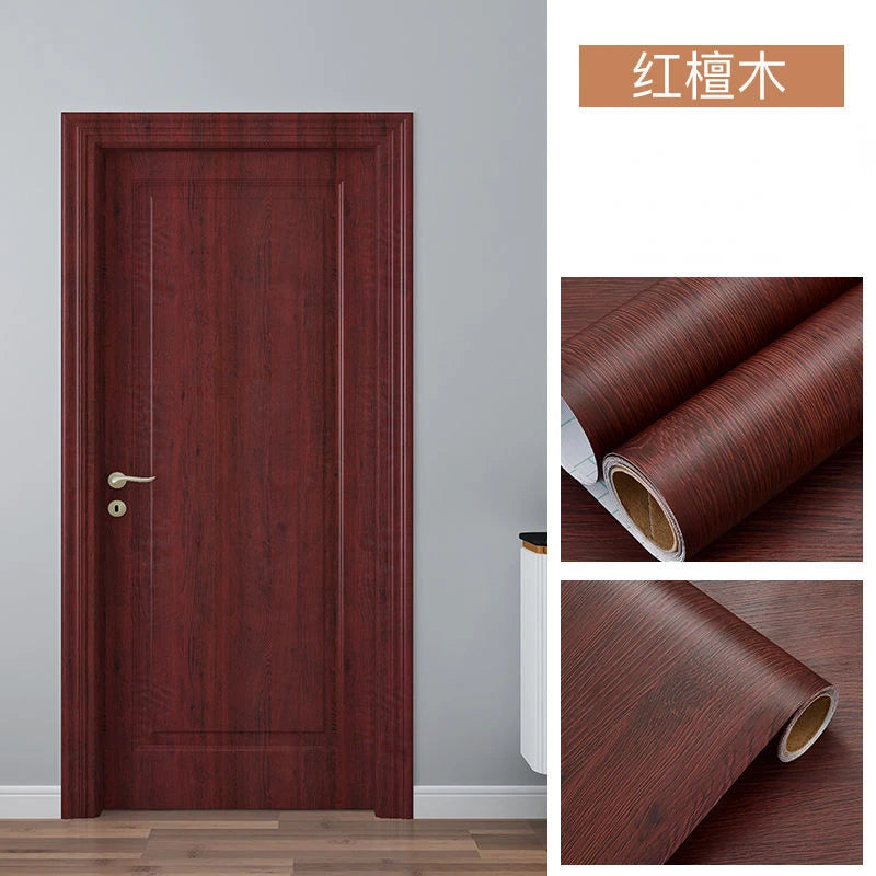 90CM Width Wood Grain PVC Wallpaper for Door Wardrobe Cupboard Table Furniture Waterproof Self Adhesive Stickers Home Decor Film