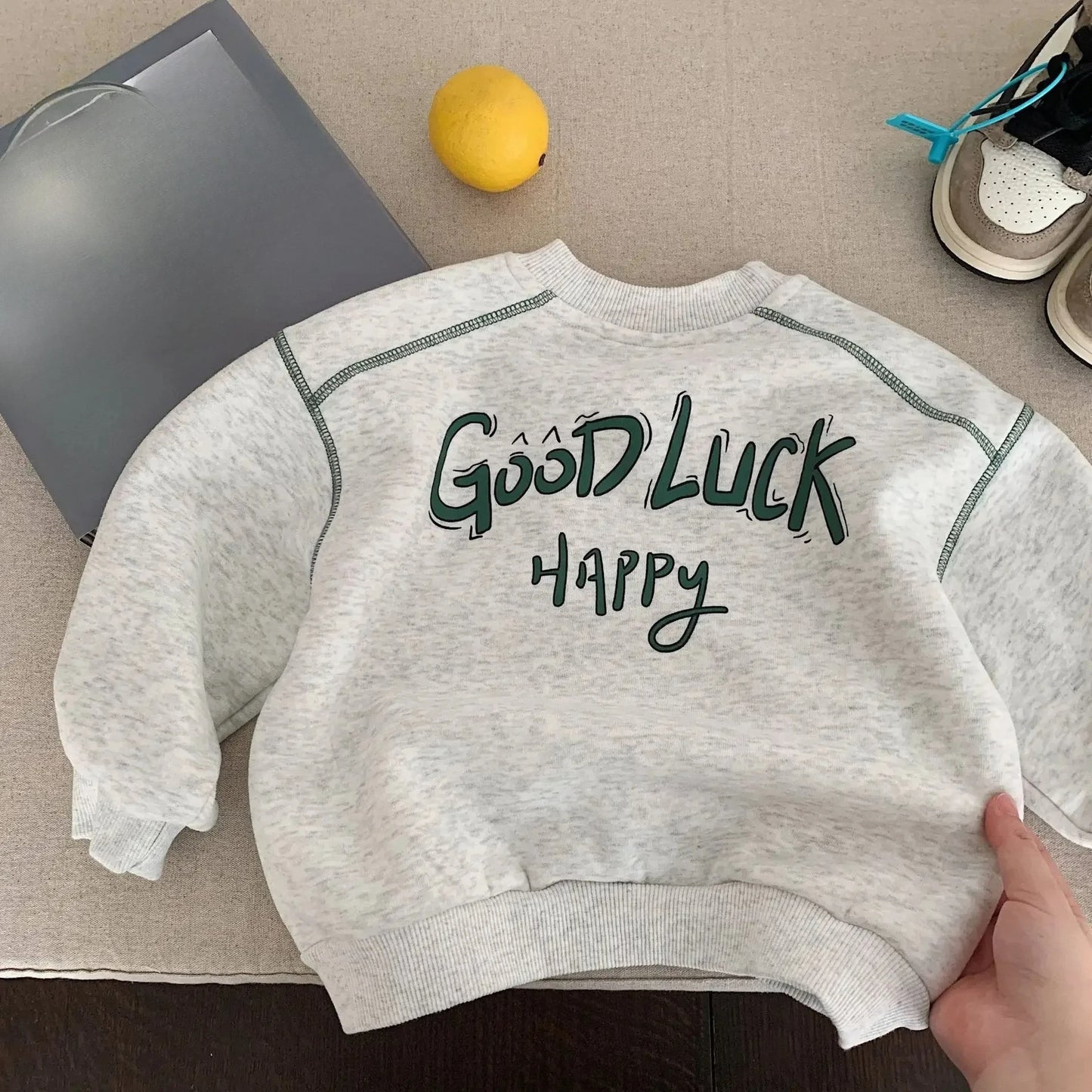 Sweat-shirt Enfant 2025 Printemps Automne Garçons Imprimé Lettre Hauts Tout-petits Enfants Chandails Décontractés Bébés Hoodies