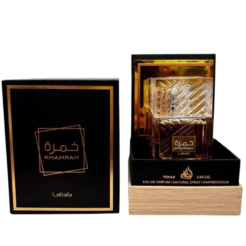 Parfums Arabes Originaux 100ml Khamrah Longue Tenue Parfum Santal et Pin Cologne Parfum de Luxe pour Homme Cadeau